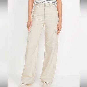 Extra High-Waisted Sky-Hi Wide Leg Cargo Jeans